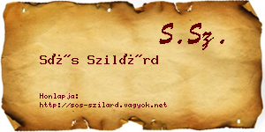 Sós Szilárd névjegykártya