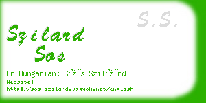 szilard sos business card